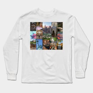 new york aesthetic collage Long Sleeve T-Shirt